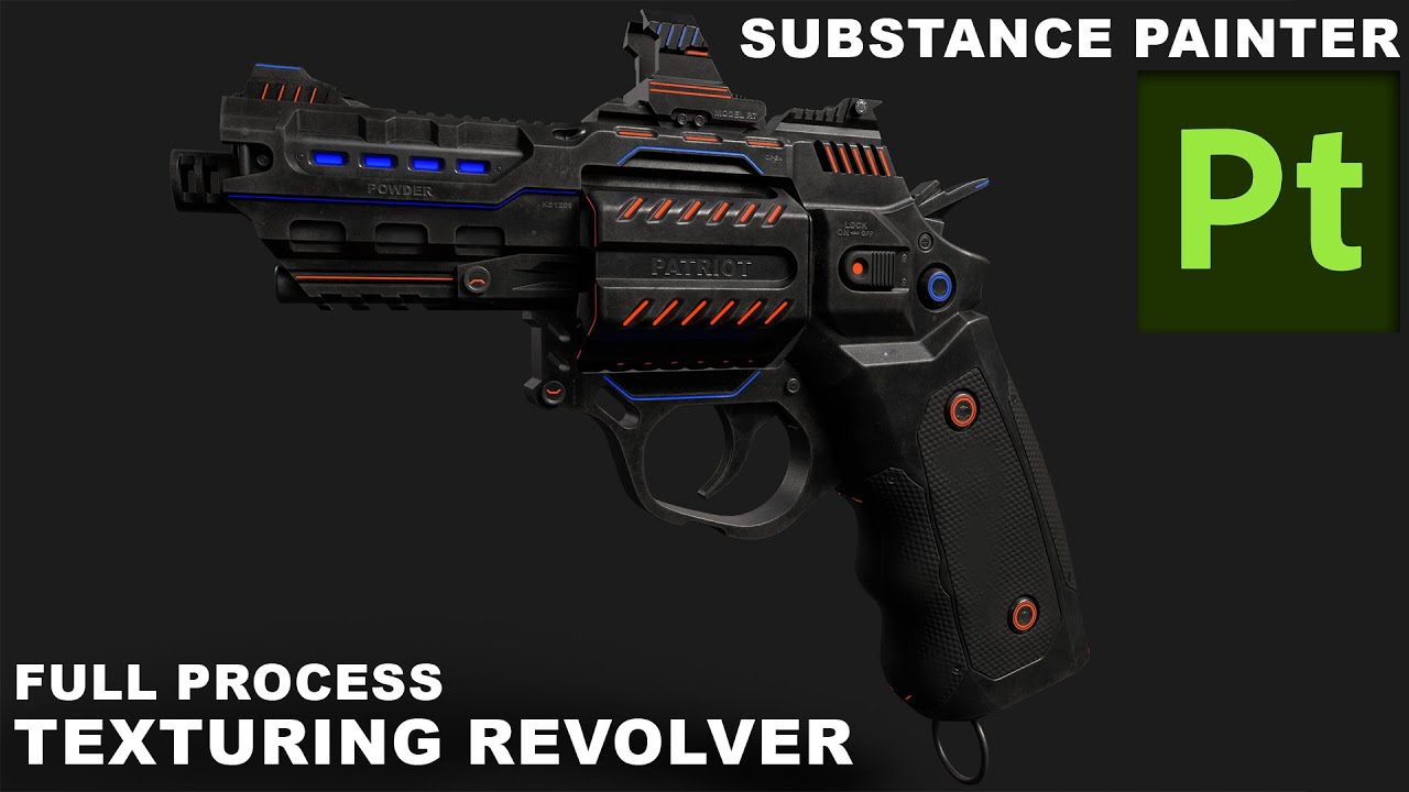 Texturing REVOLVER | Substance Painter | Full Process