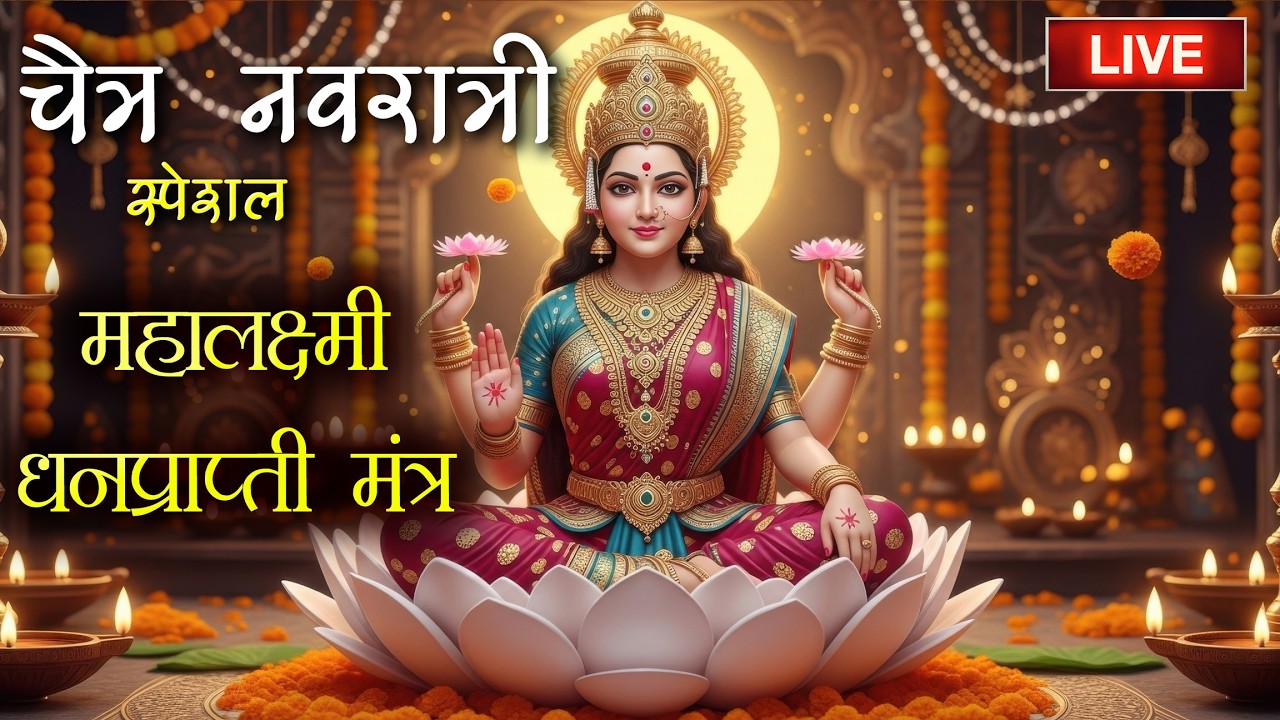 🔴Live : 🙏चैत्र नवरात्री  विशेष🌸 | श्री महालक्ष्मी मंत्र सुखशांती व धनप्राप्ती के लिये जरूर सुने
