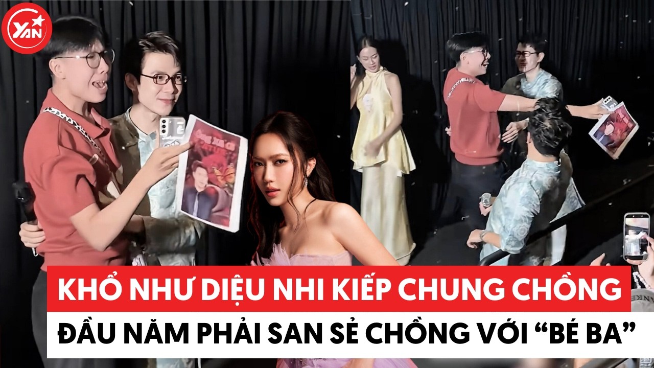 Khổ như Diệu Nhi kiếp chồng chung: Mới đầu năm đã phải san sẻ ông xã với “bé ba” #dieunhi