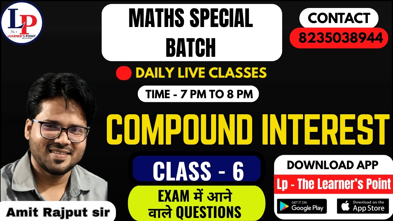 COMPOUND INTEREST - 6 | SSC GD Maths  | Compound Interest SSC GD | Maths By Amit Rajput Sir