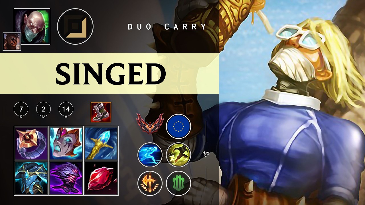 Singed Carry vs Jhin - EUW Grandmaster Patch 26.05