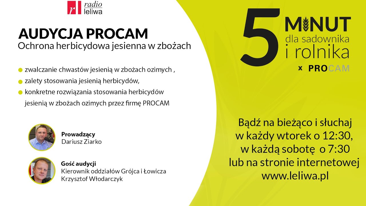 Ochrona herbicydowa jesienna w zbożach - Audycja 5 Minut Dla Sadownika I Rolnika