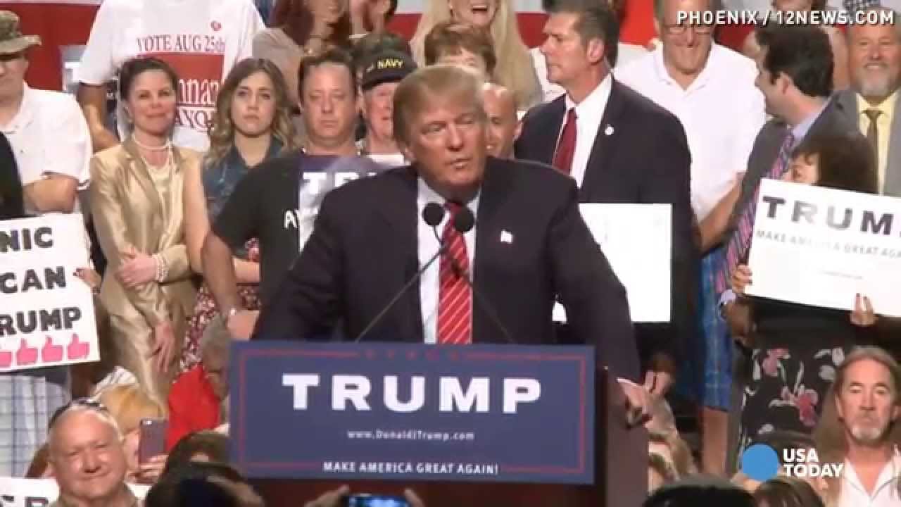 Donald Trump takes on protesters at rally