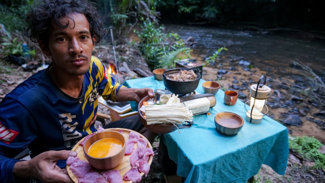 Make soup by the river ធ្វើស៊ុបហូបនៅមាត់ស្ទឹងដំរី EP 133