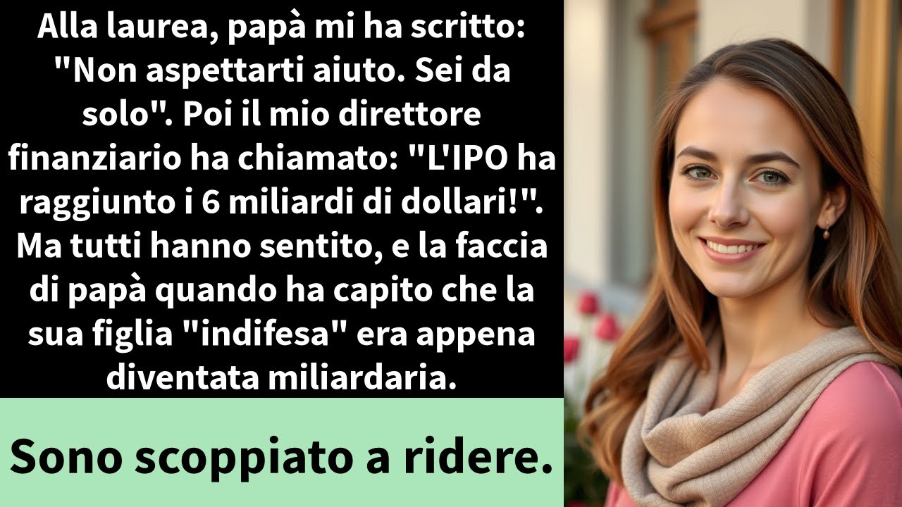 Alla laurea, papà mi ha scritto: 