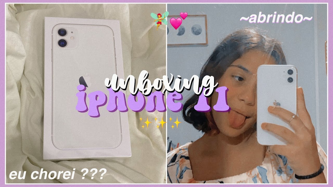 meu novo celular ✨ ~iphone 11~ branco - unboxing, abrindo, white, review...