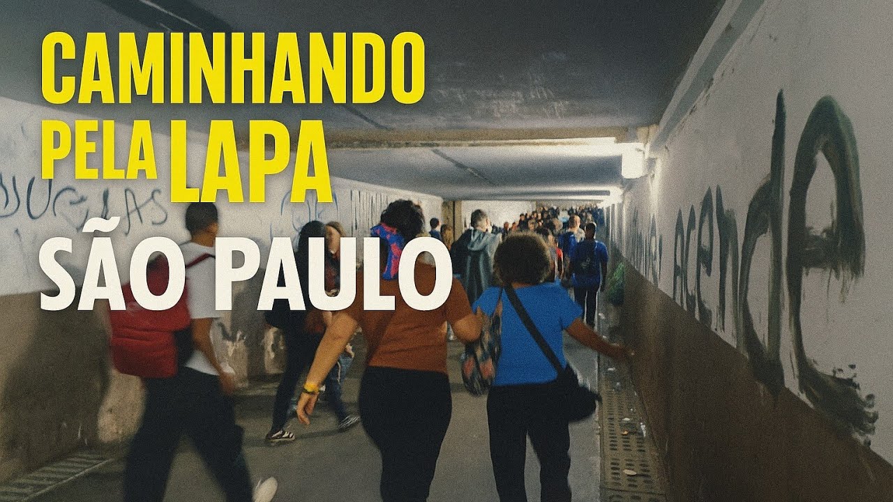 Caminhando pela Lapa, São Paulo! 🇧🇷 - Terminal  de ônibus, túneis e estação de trem