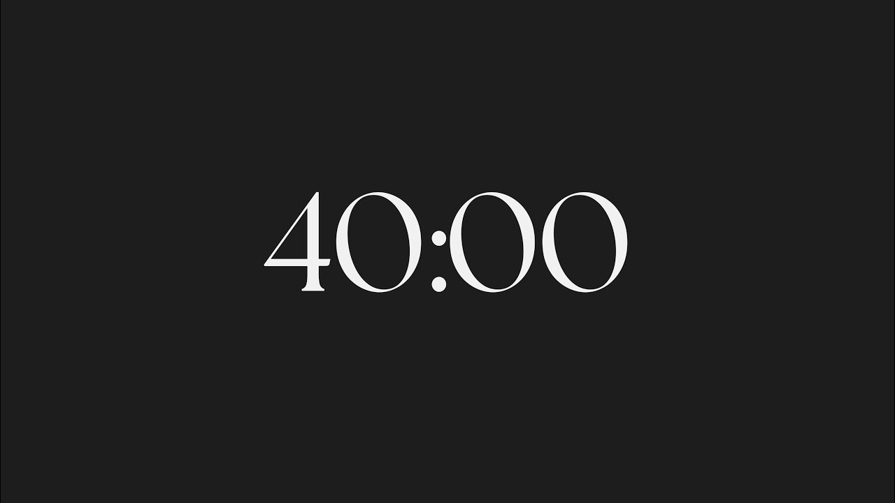 40 Minutes of Deep Work Silence | Focus Session (No Music)