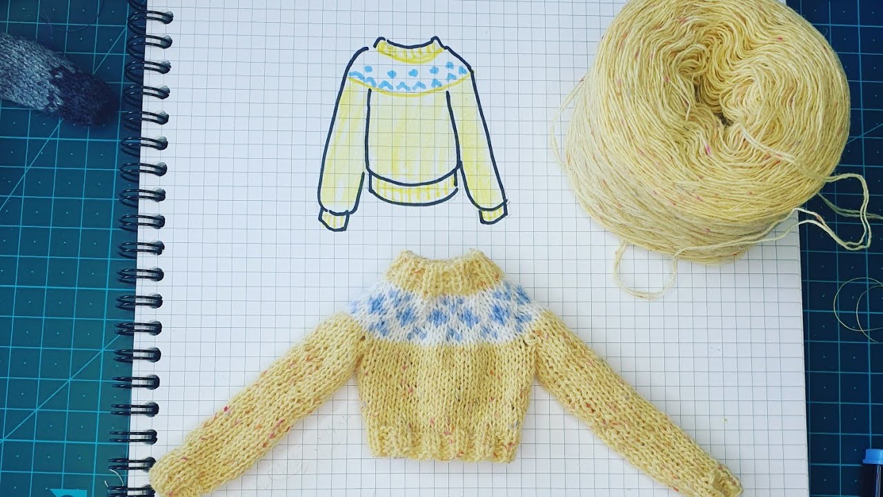 Barbie fashion : how to make sweater for barbie  (pattern link)