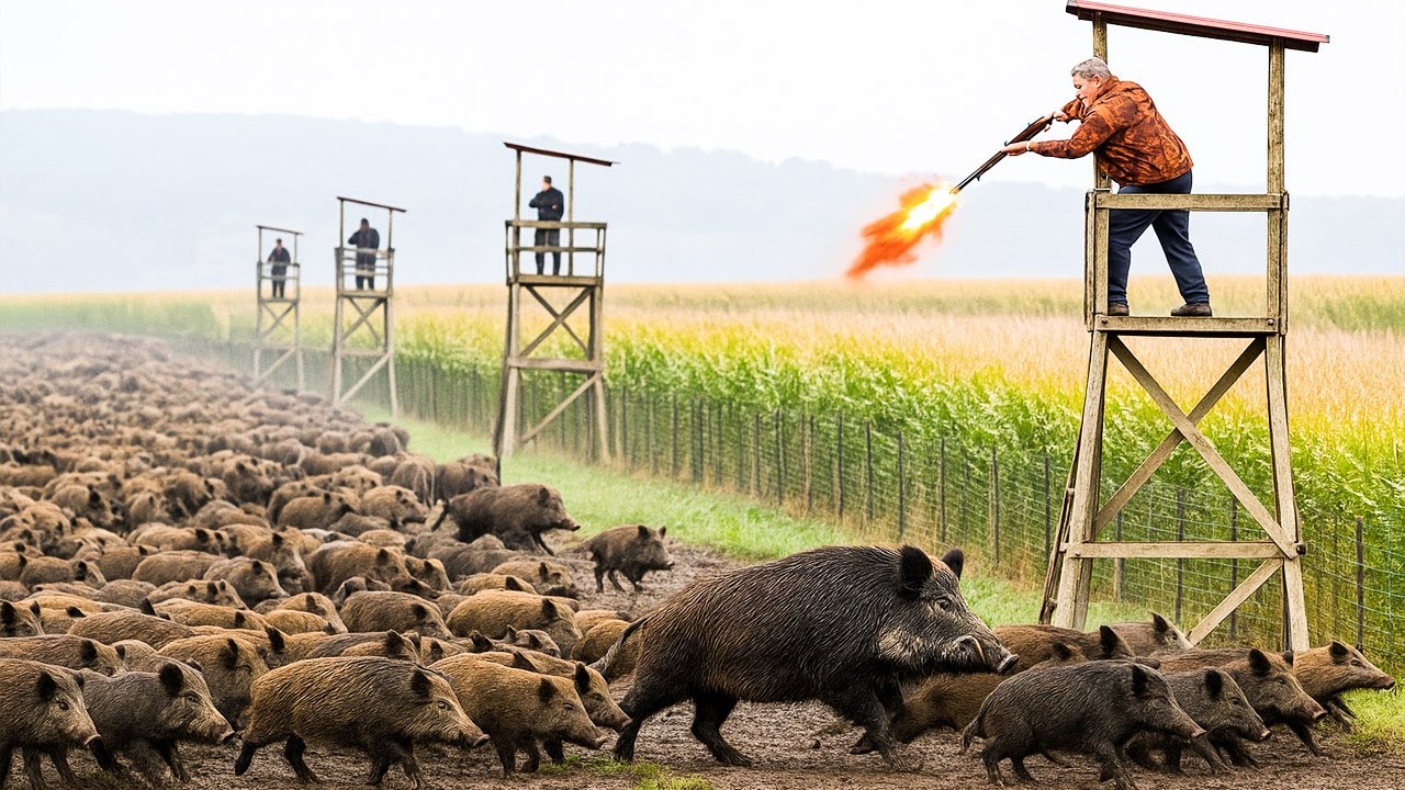 Hunderte fielen ein &ndash; Der brutale Kampf der Bauern gegen Wildschweine!