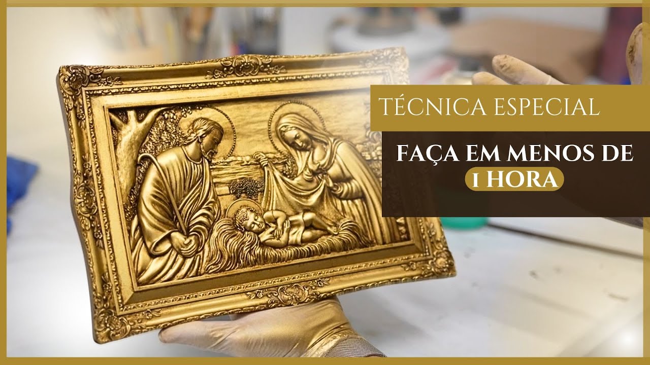 Como pintar um Presépio que vende MUITO no Natal (Técnica Fácil)