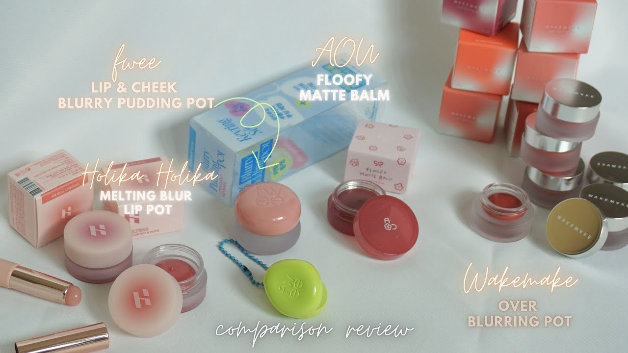 TRENDING KOREAN MATTE POTS COMPARISON FT. FWEE, AOU, WAKEMAKE & HOLIKA HOLIKA | Lululand
