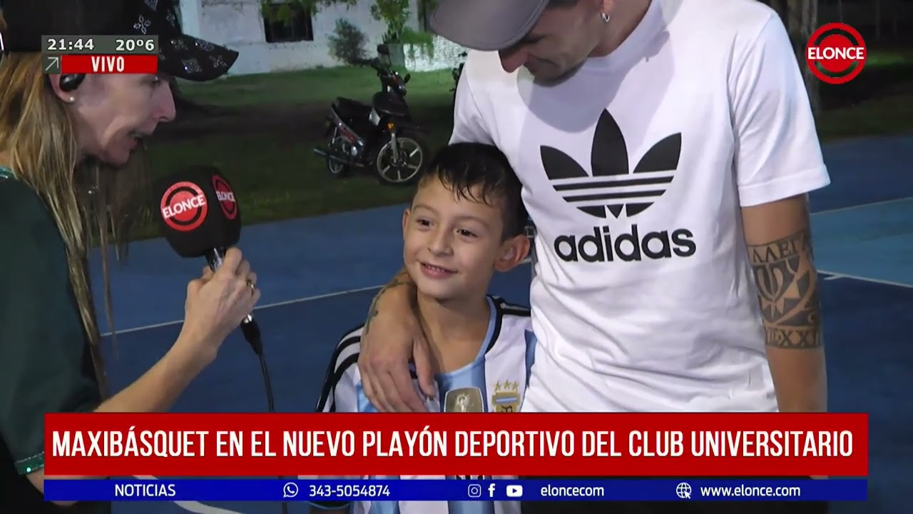 Maxibásquet en el nuevo playón desportivo del Club Universitario