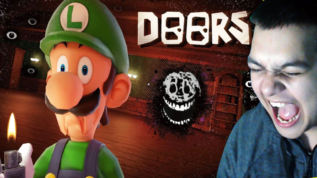 REACTING TO ROBLOX DOORS WITH LUIGI (REACTION)