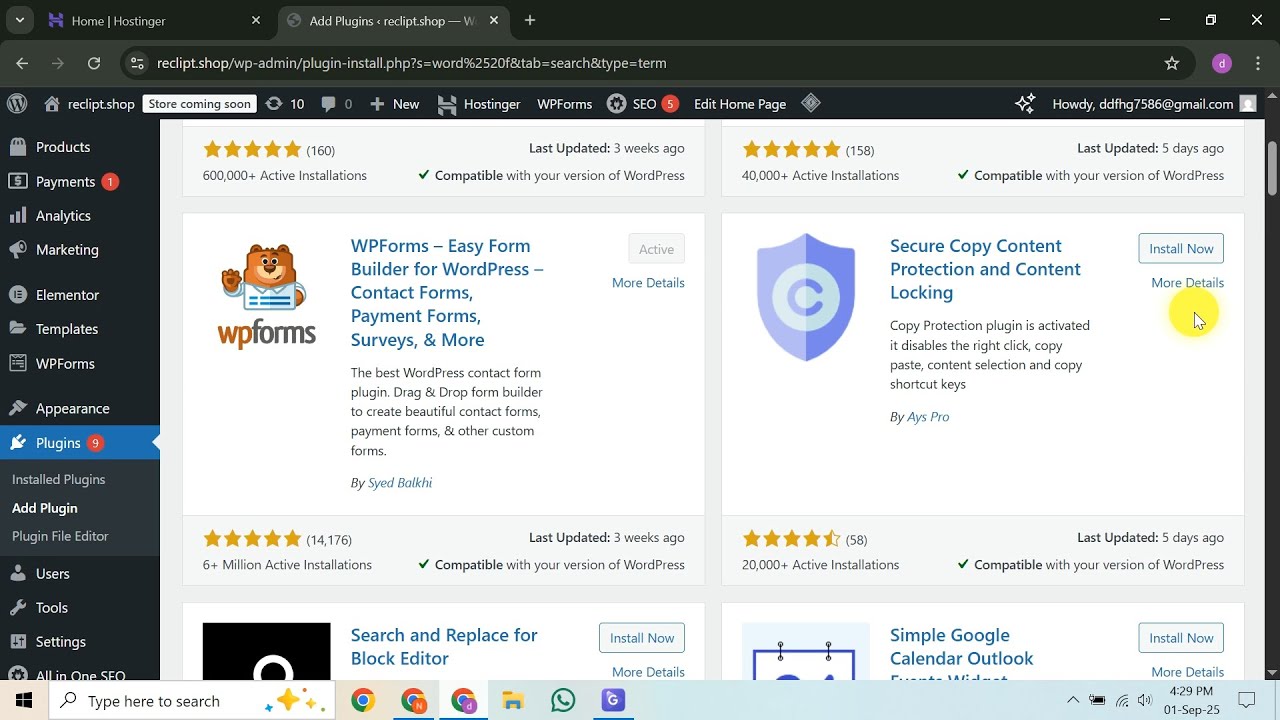 How to Add Security Plugin on Hostinger