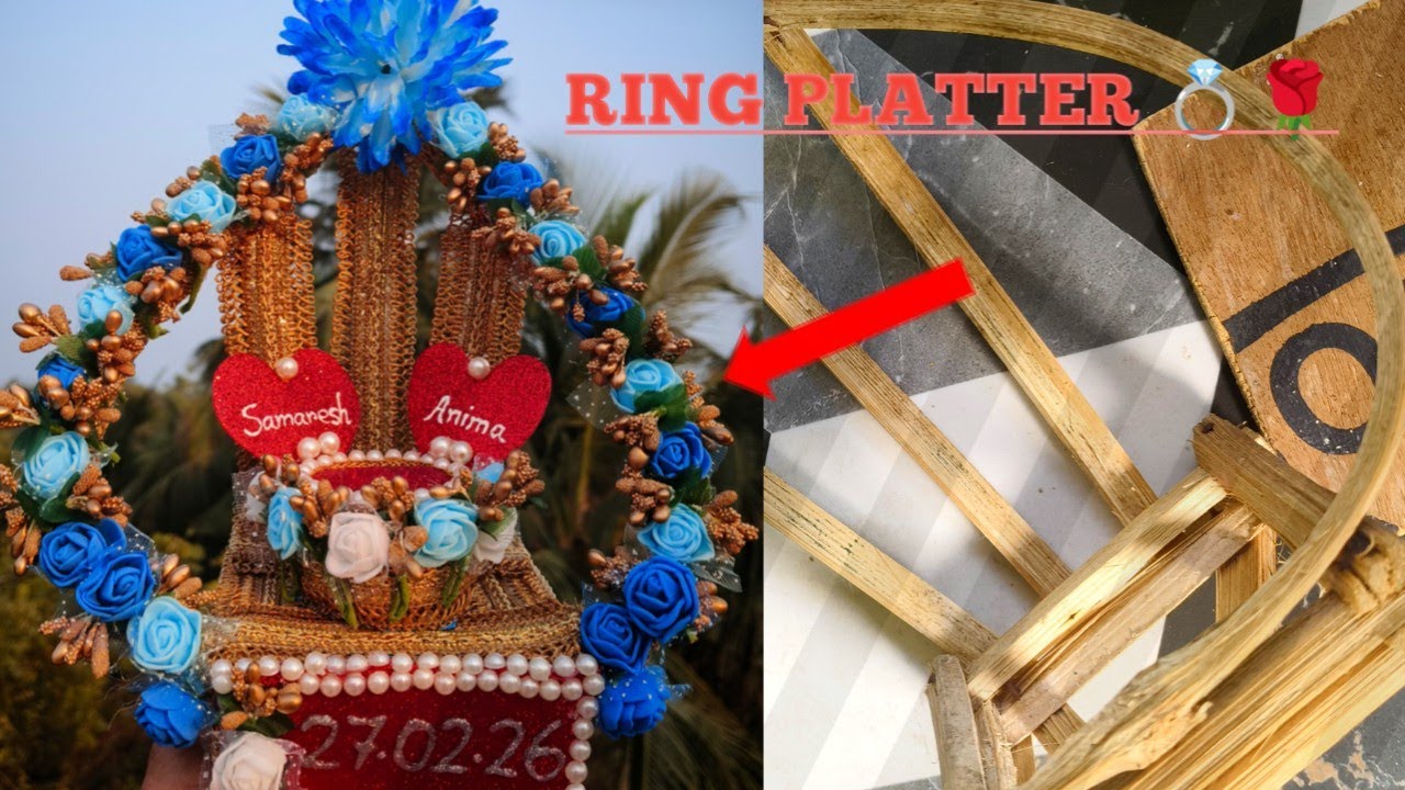 How to make handmade engagement ring platter at home // ring platter making ideas//crafter anima