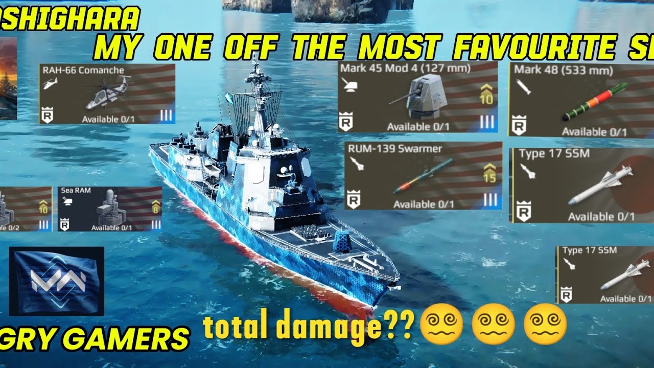 JS ASHIGHARA With upgraded ITEMS 😎😎 How much is total damage My one of the most favourite ship 🚢🚢🚢⚓⚓