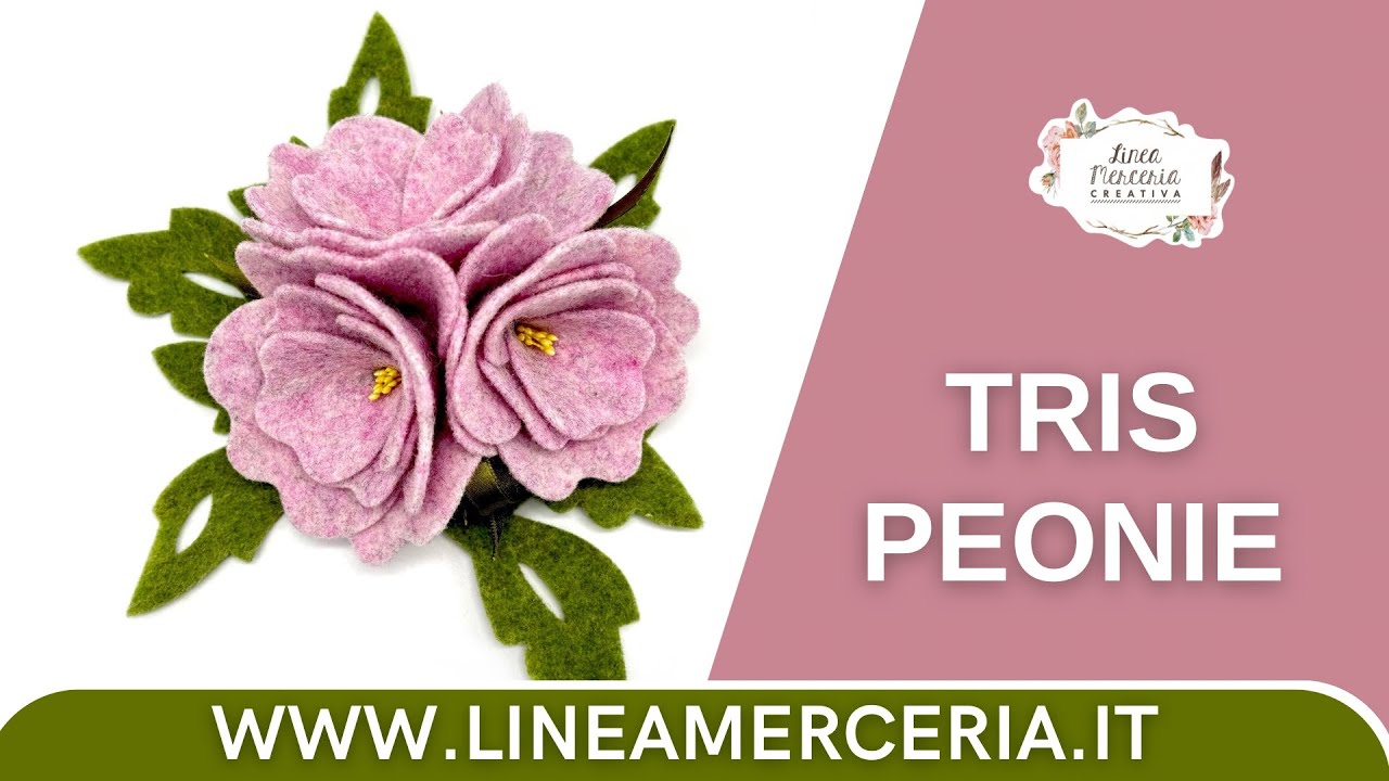 Tutorial Kit Tris di Peonie Linea Merceria Creativa vendita online