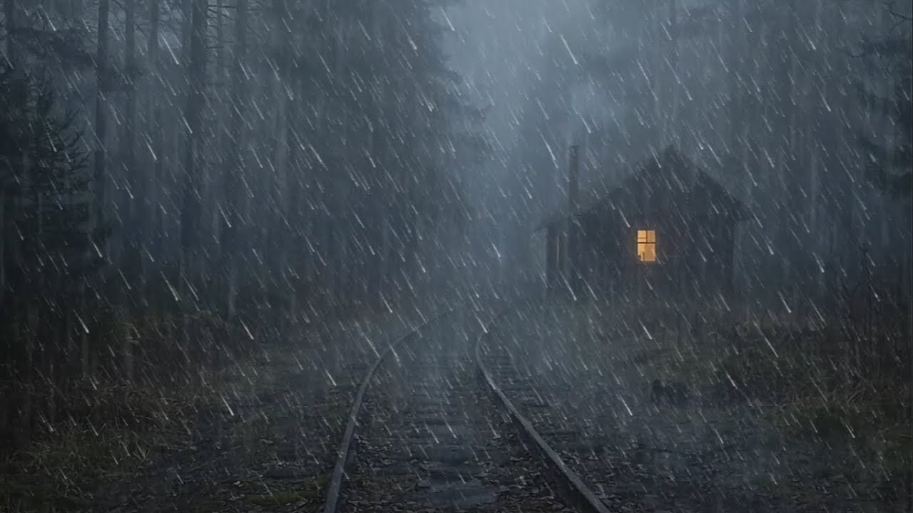 Успокаивающие звуки дождя и грома | Спокойная ночная гроза для сна