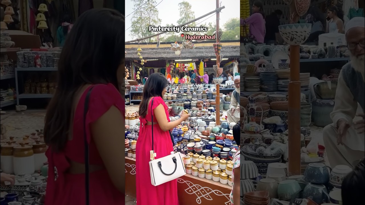 Ceramics in Hyderabad 🎀 #hyderabadshopping #streetshopping