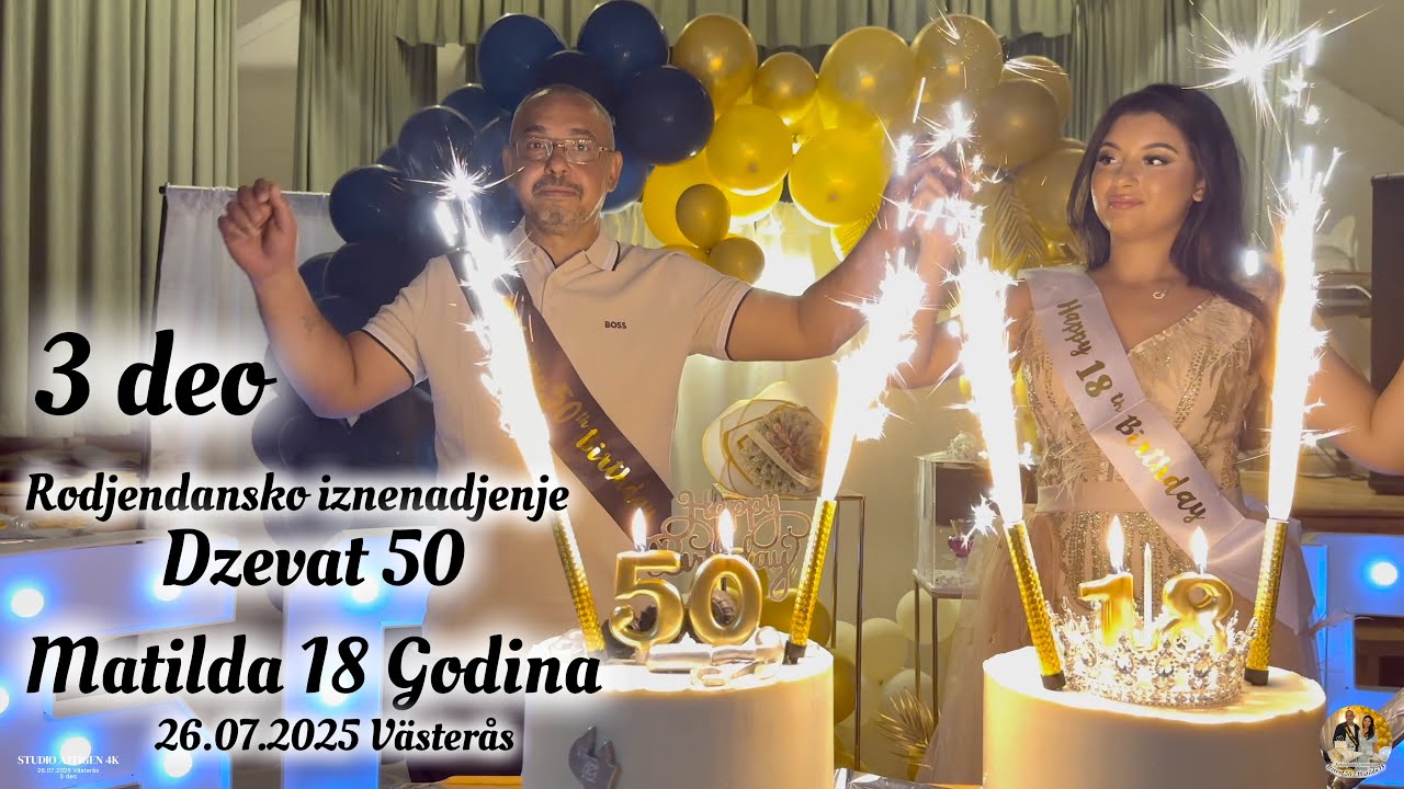 Rodjendansko Iznenadjenje -  Dzevat 50 godina i Matilda 18 godina (3deo)  26.07.2025 Västerås