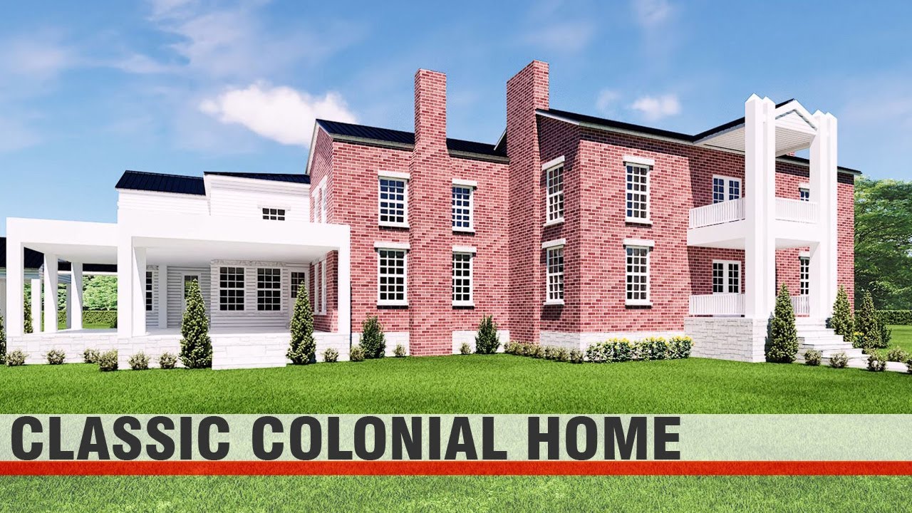 Classic Colonial Brick House Design | Timeless Elegant Exterior