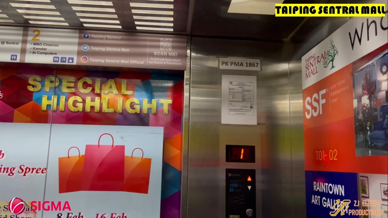 Sigma Elevators at Taiping Sentral Mall, Taiping, Perak, Malaysia. (Lift 2)