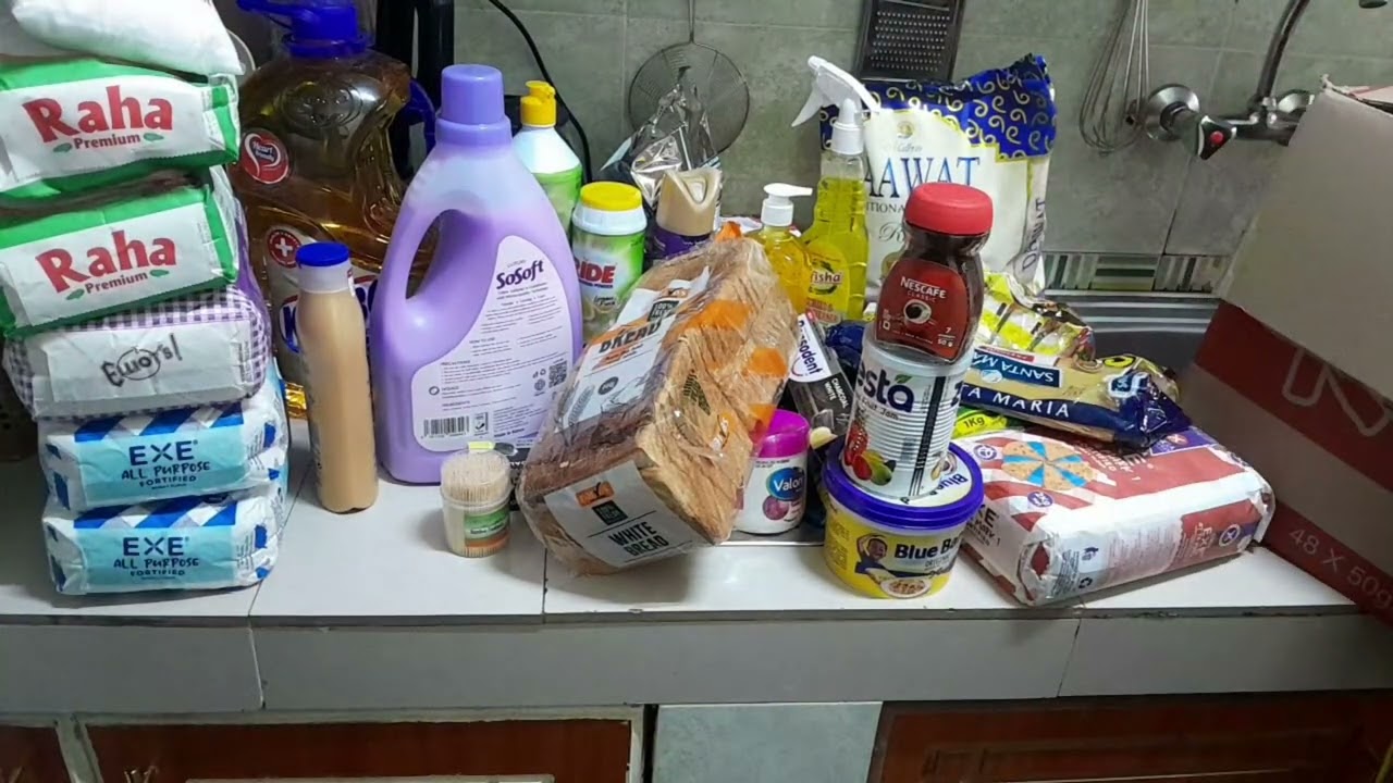 Monthly shopping and arranging everything 