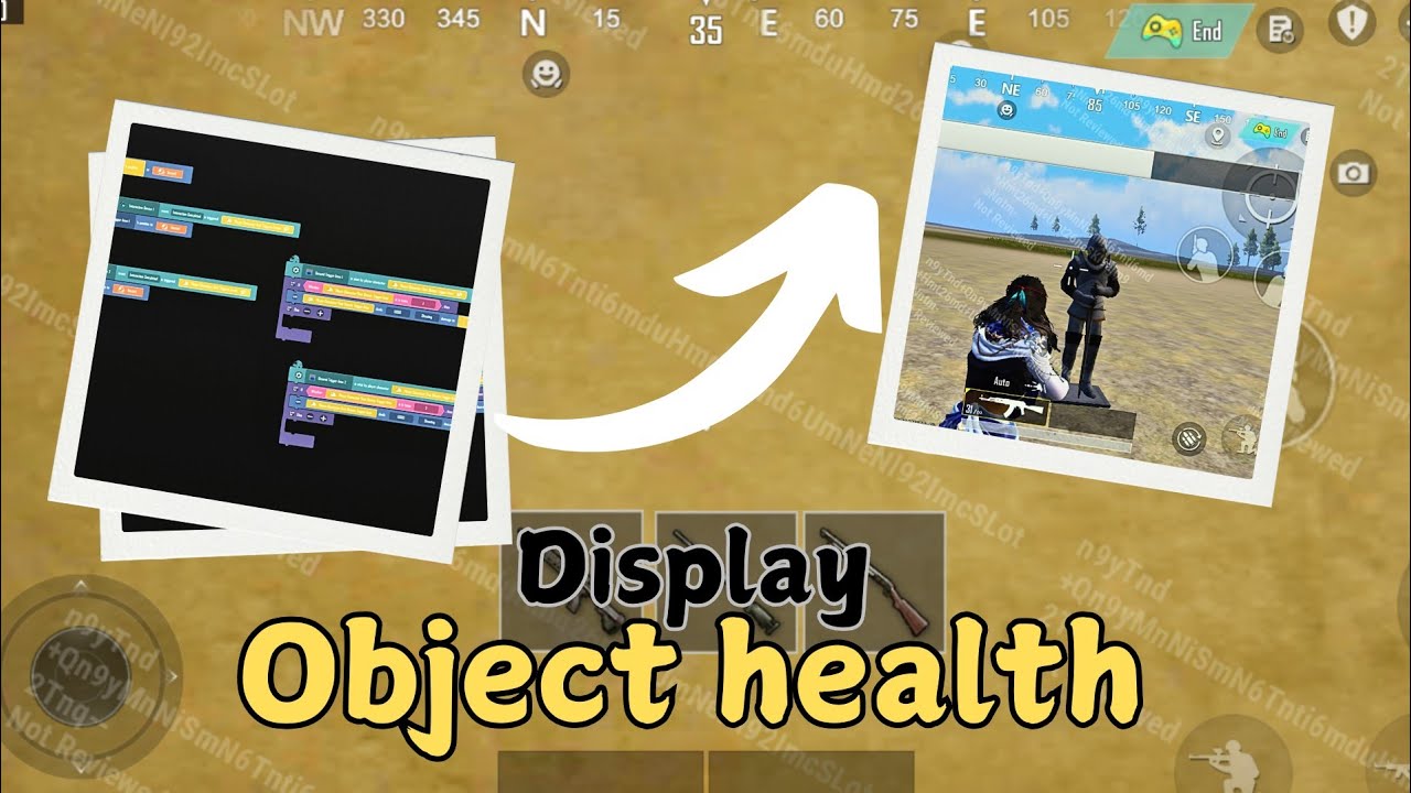 How to show object health | object health progress bar by visual programming | PUBG mobile 
