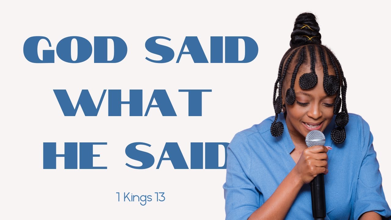 God said what He said | A hard teaching on disobedience and its consequences | A reminder of grace