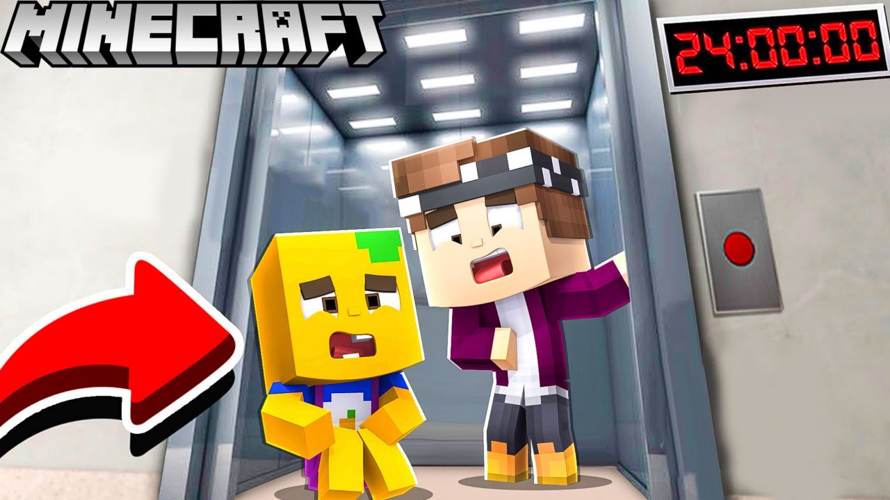 24 STUNDEN IM HORROR AUFZUG EINGESPERRT IN MINECRAFT!