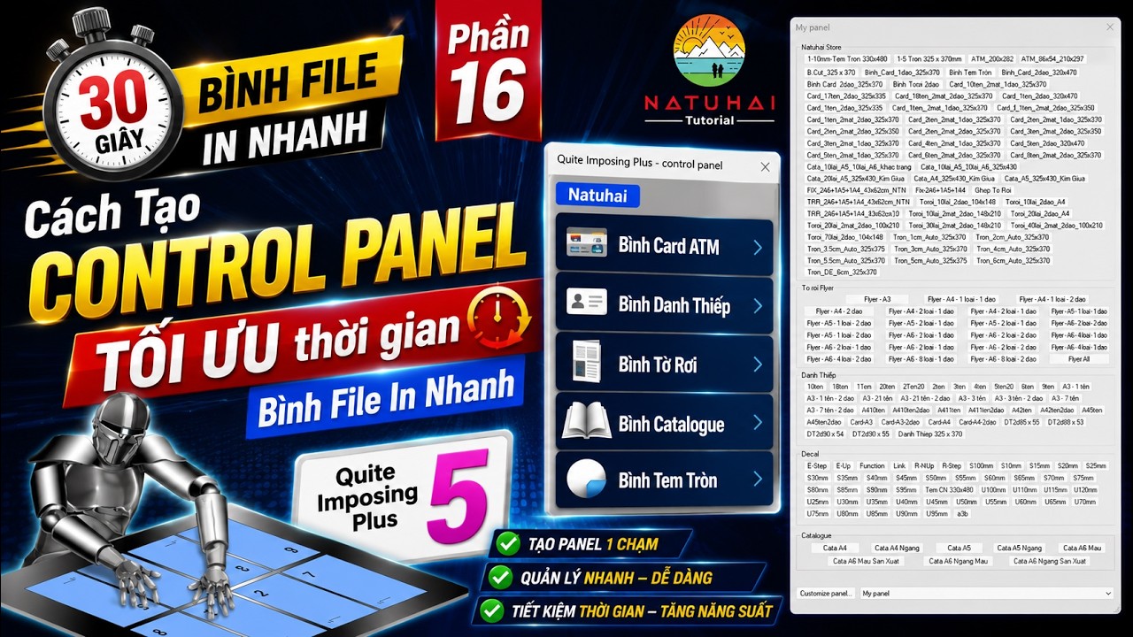 Cách tạo Control Panel TỐI ƯU thời gian bình file in nhanh với Quite Imposing Plus 5 - Phần 16