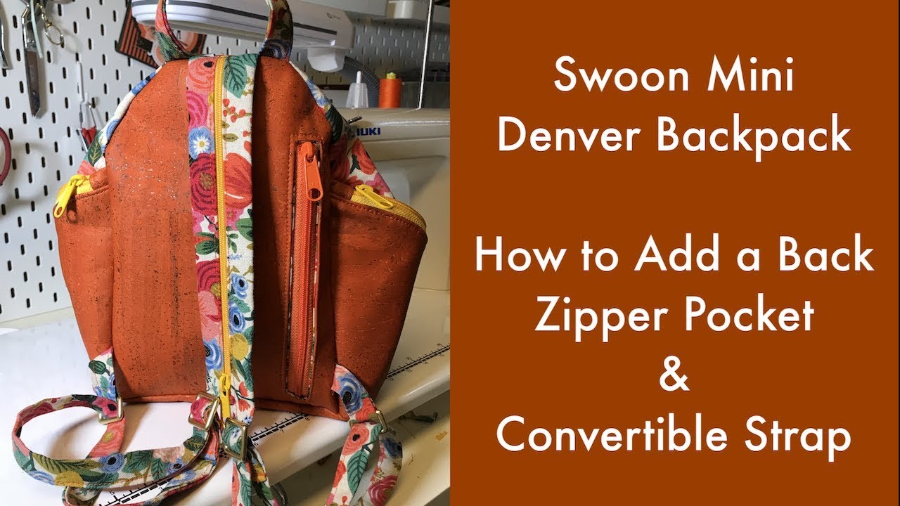 Swoon Denver Mini Backpack with Back Zipper Pocket & Convertible Strap