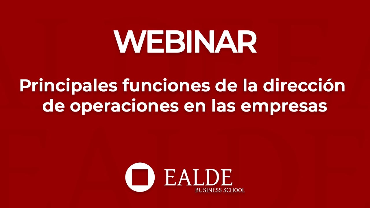 Principales funciones de la dirección de operaciones en las empresas