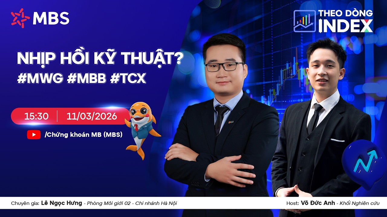 NHỊP HỒI KỸ THUẬT? | #MWG #MBB #TCX | THEO DÒNG INDEX 11.03.2026