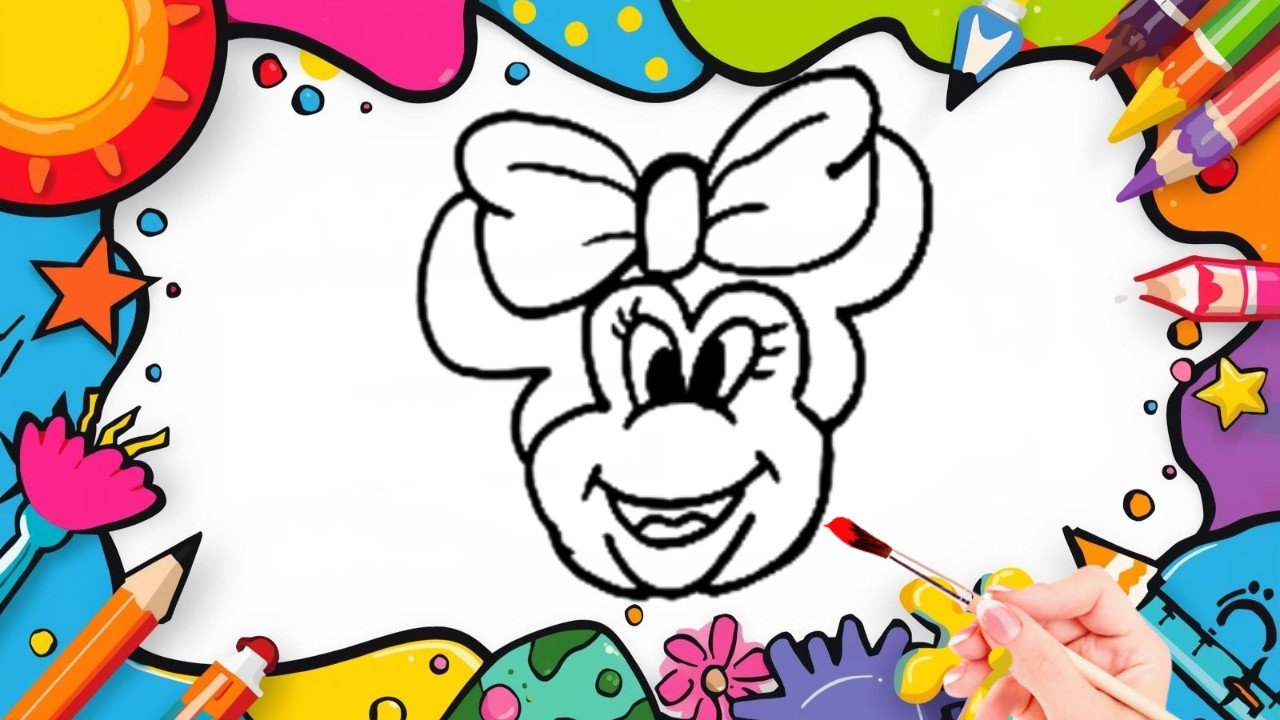 How To Draw cute Micky Mouse Drawing, Painting & Coloring For Kids and Toddlers_🌈🎨 🐋