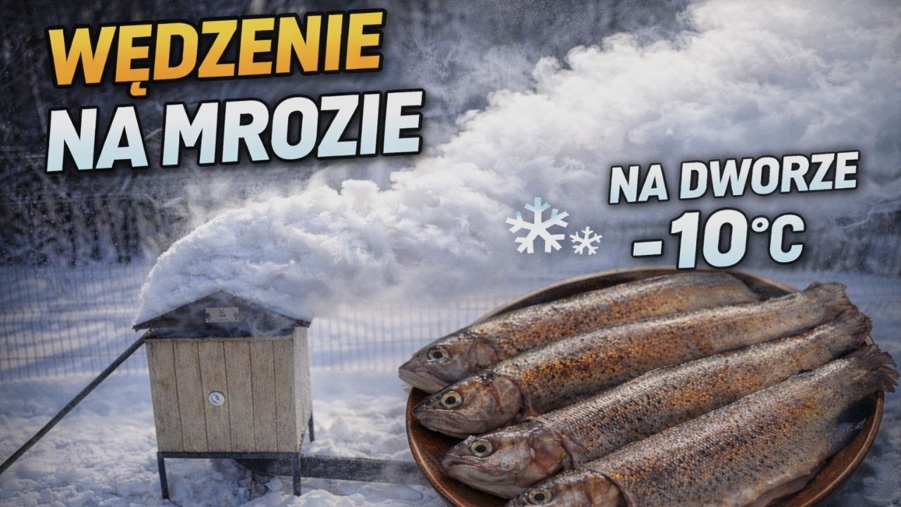 Pstrąg tęczowy na mrozie wędzony
