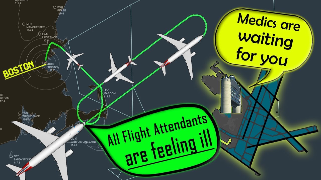 [REAL ATC] American A333 | ALL FLIGHT ATTENDANTS SICK in flight!