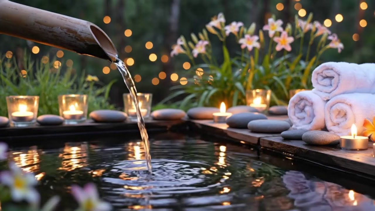 Relaxing Music + Water Sound for Meditation 🌿 Insomnia Relief, Calm Anxiety Depression, Deep Sleep