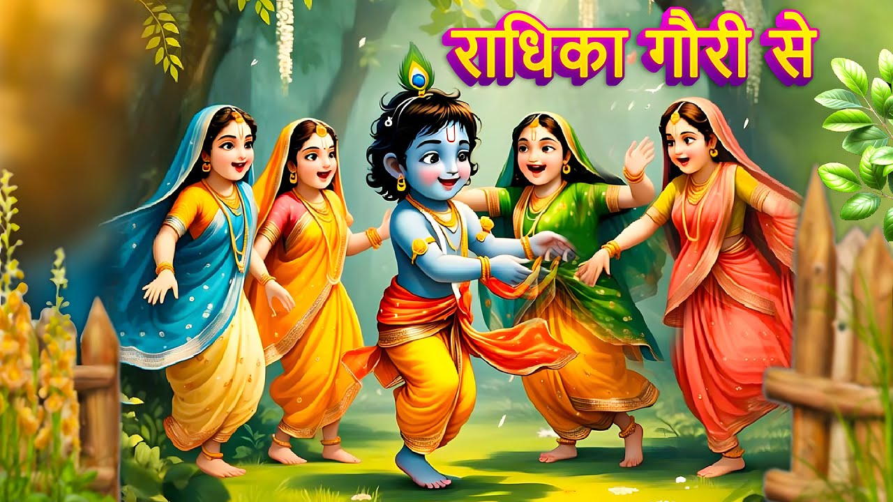 Radhika Gori Se | राधिका गौरी से ब्रज की छोरी से | Yashoda Mata Ke Sath Baal Leela - Riya Rhymes