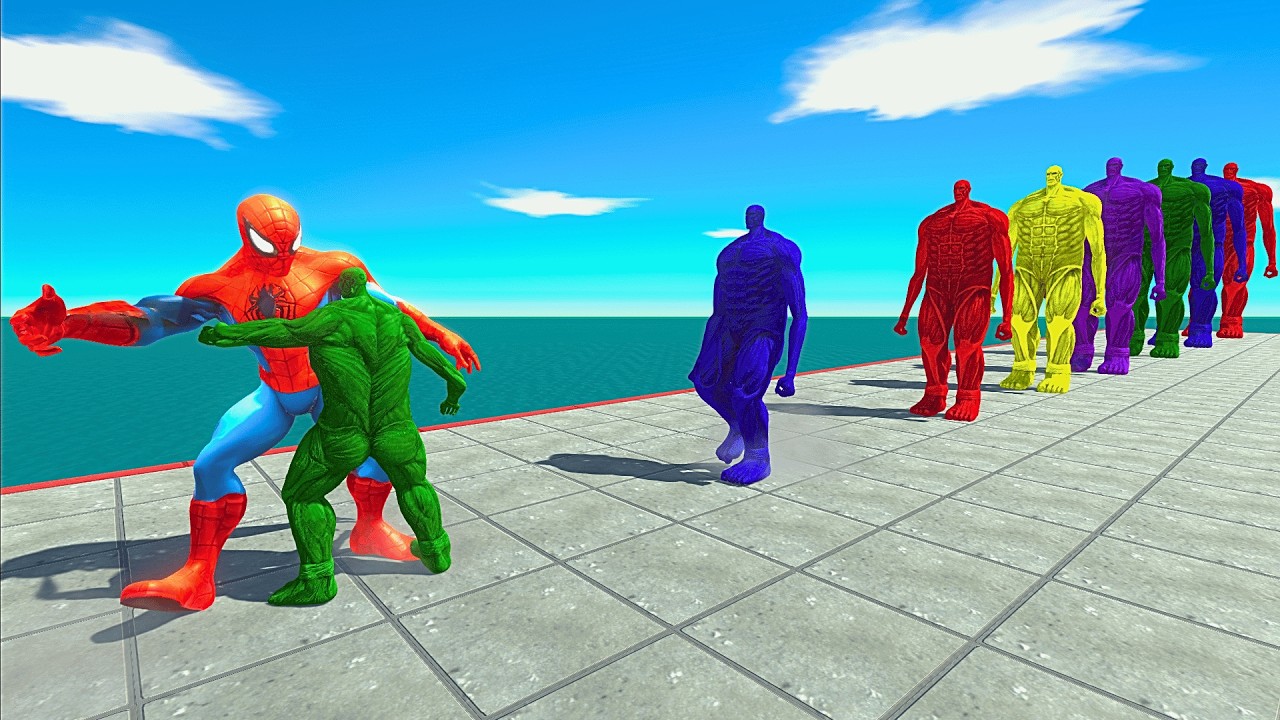Avengers VS 10 Levels of Rainbow Colossal Titan – Ultimate Size Comparison ARBS