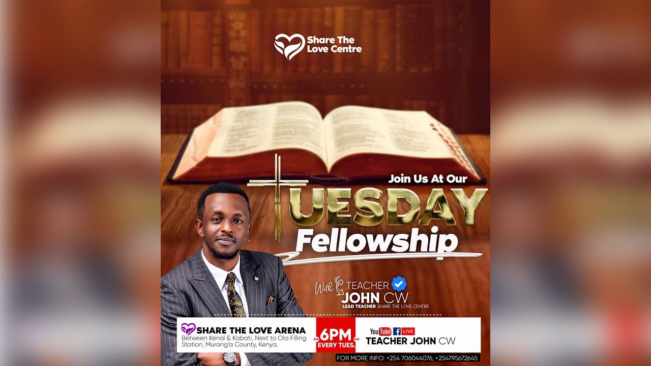 WELCOME TO TUESDAY FELLOWSHIP WITH TR.JOHN CW |11-06-2024