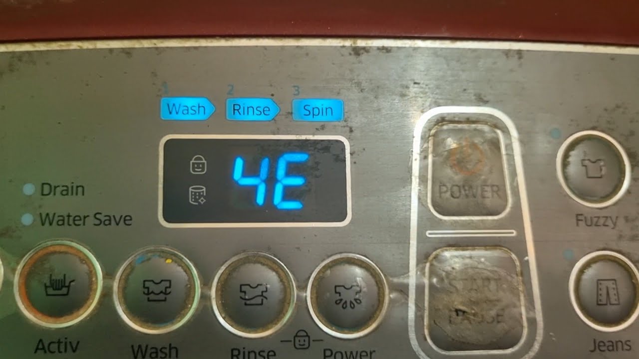 Samsung washing machine 4E error code solved kare|  4E error in Samsung washing machine top load