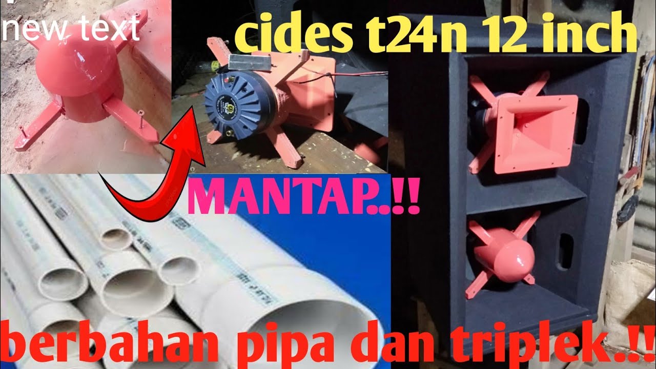 DIY kreatif membuat rudal spiker dan horen dari pipa pvc untuk midel t24n 12 inch#boxspeaker
