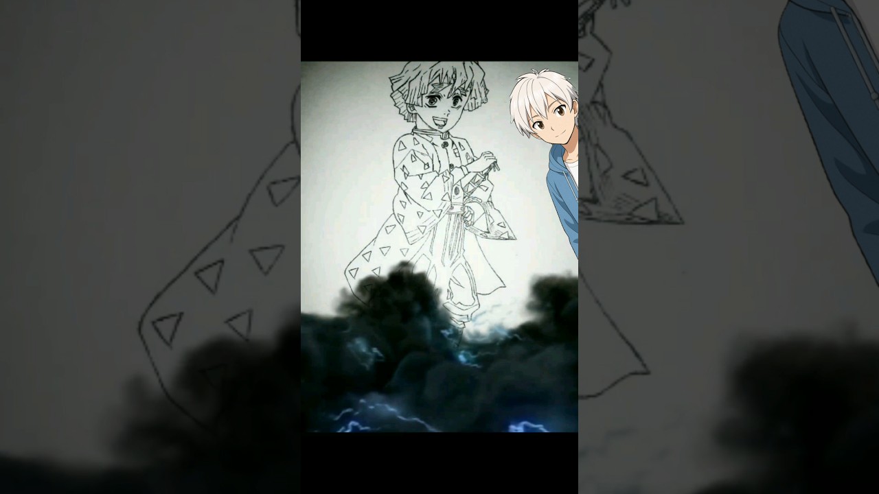 Zenitsu Drawing⚡#shorts #art #drawing #demonslayer