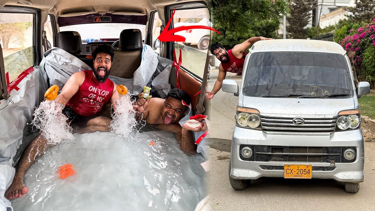 WE BUILD OUR OWN SWIMMING POOL IN CAR 🤯 | SYED FAHAD