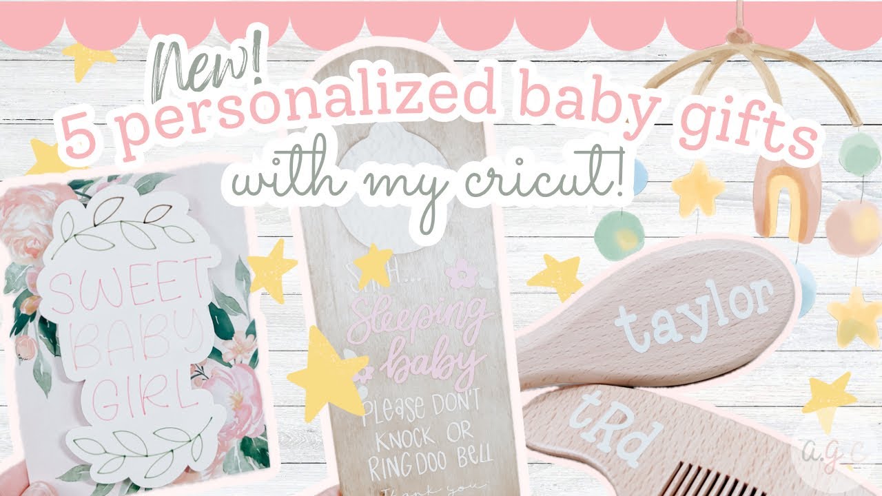 5 personalized baby gifts with Cricut! 🎀 baby shower gift ideas using Cricut | craft with me