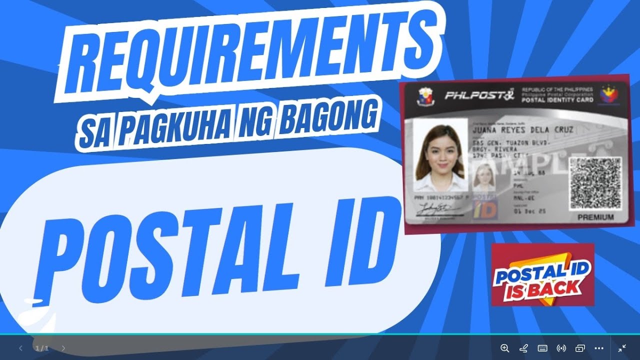 Requirements sa pagkuha ng POSTAL ID