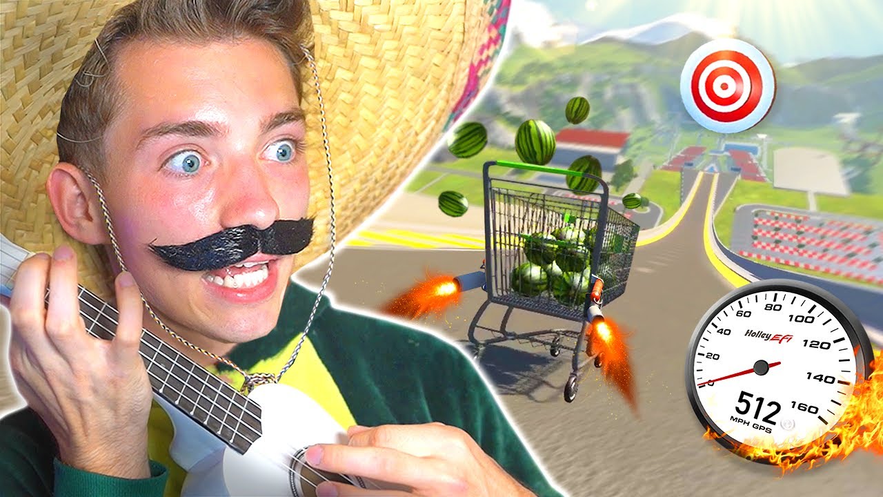 Mit dem 500KMH EINKAUFSWAGEN auf der XXL RAMPE! | BeamNG