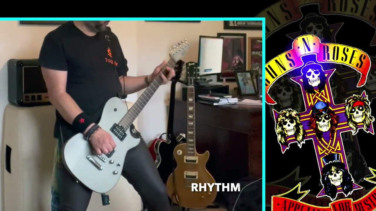 Guns N' Roses You're Crazy IZZY STRADLIN ONLY | Rhythm Guitar Cover